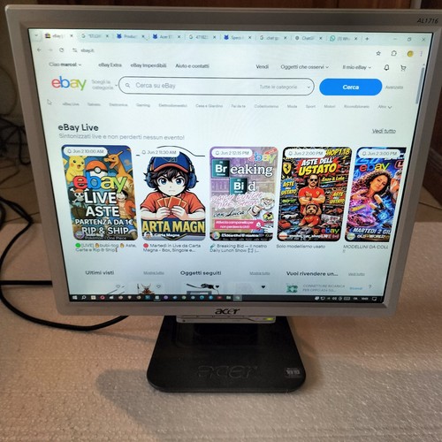 Monitor acer al1716s lcd - al1716s, 17"