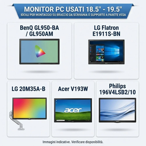 Monitor 19 5 usati - pc, 18,5"-19,5"